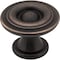 Elements 1-3/16" Diameter Brushed Oil Rubbed Bronze Button Syracuse Cabinet Knob 575DBAC - alternate 1